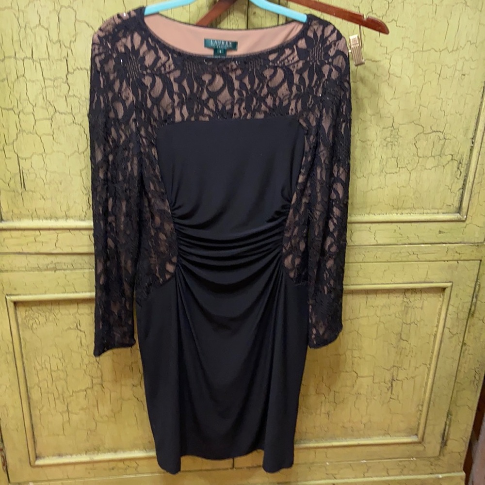 Black Tie Cocktail Ralph Lauren Dress with Sequins